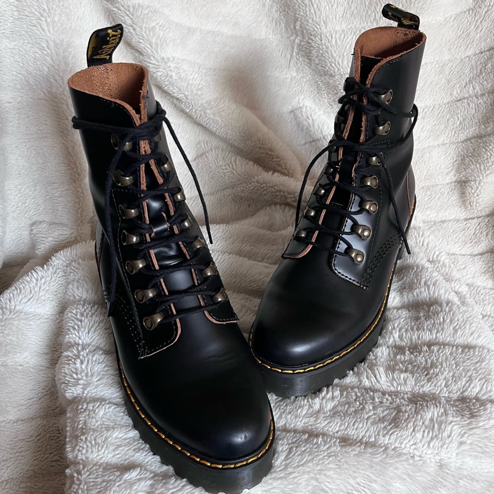 Dr. Martens Leona Boot, Color Black, Size US 8, Only Worn Once. - Picture 8 of 13
